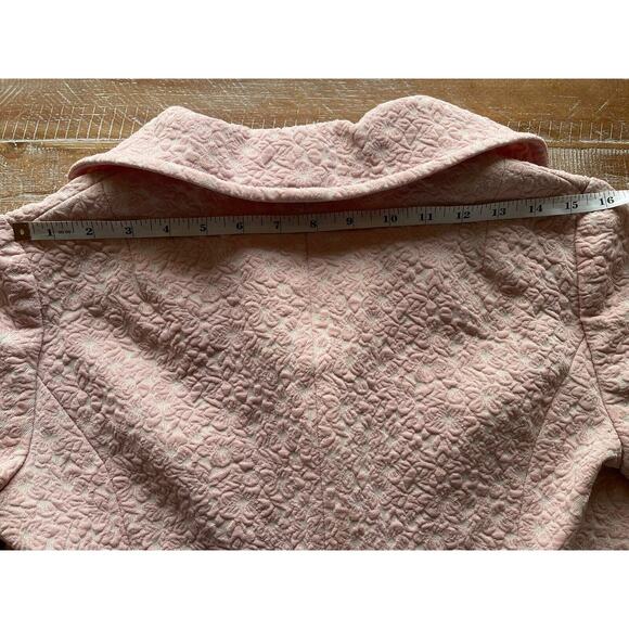 Vintage Sears Perma Prest 60’s Pink Polyester Floral Embossed Blazer Women’s 20’ - Picture 10 of 10